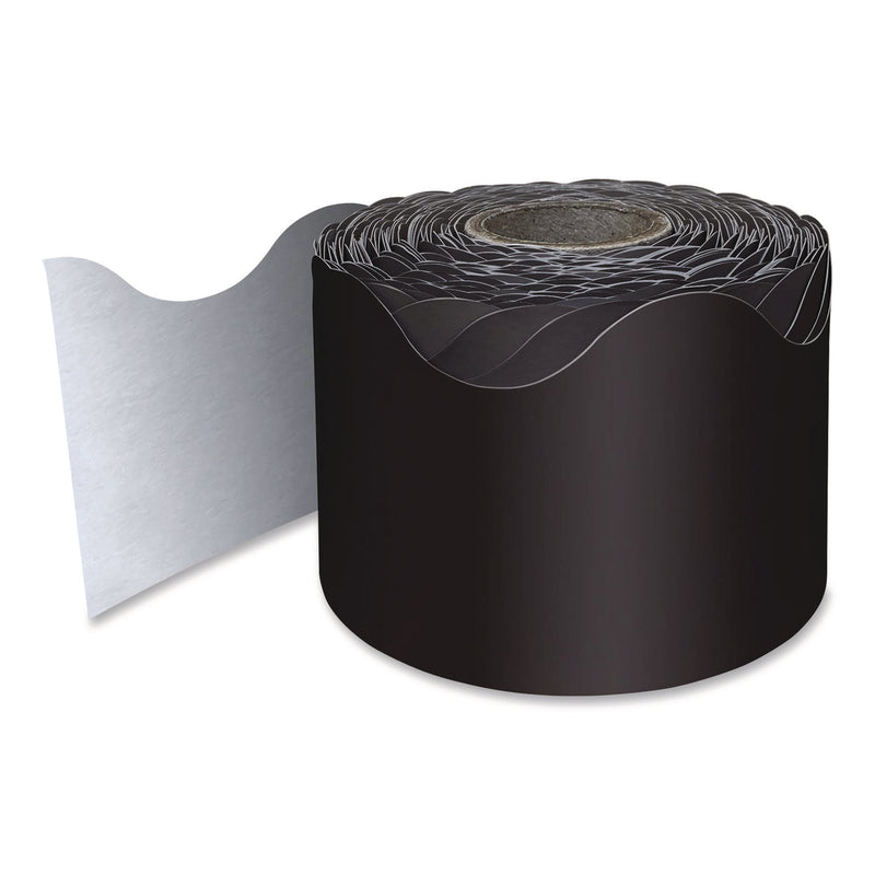 Carson-Dellosa Education Rolled Scalloped Border, 2.25" x 65 ft, Black (CDP108472) Each