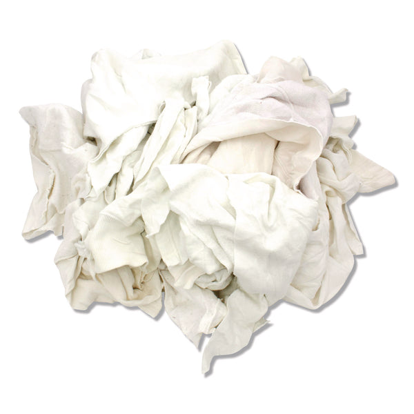 HOSPECO® Sweatshirt Rags, Unscented, White, 8/lb, 25 lb/Carton (HOS33325) Case of 25