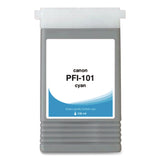 Compatible Cyan Ink, Replacement for PFI-101 (0883B001AA), 130 mL (CTGWCPFI101C) Each