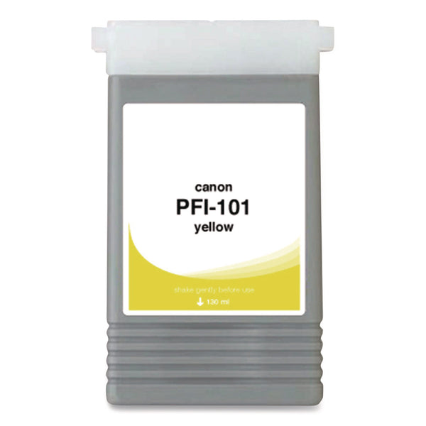 Compatible Yellow Ink, Replacement for PFI-101 (0886B001AA), 130 mL (CTGWCPFI101Y) Each