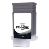 Compatible Photo Black Ink, Replacement for PFI-102 (0895B001AA), 130 mL (CTGWCPFI102PB) Each