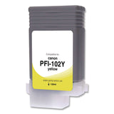 Compatible Yellow Ink, Replacement for PFI-102 (0898B001), 130 mL (CTGWCPFI102Y) Each