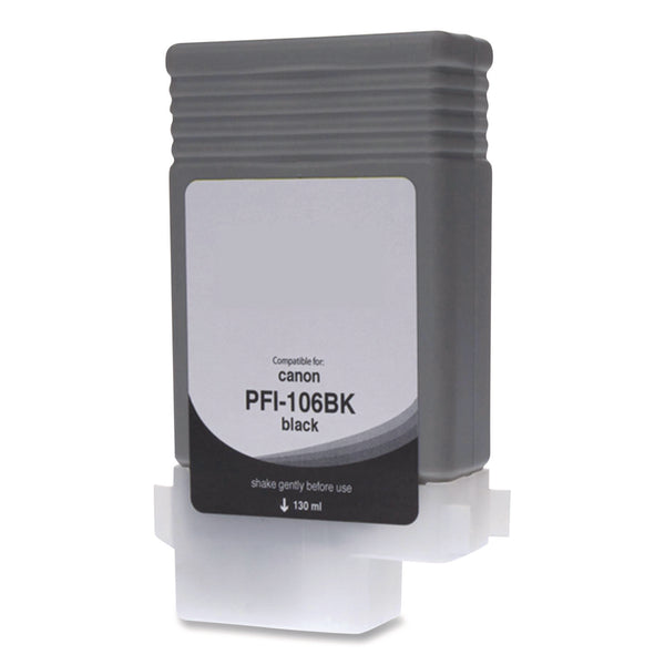 Compatible Black Ink, Replacement for PFI-106 (6621B001AA), 130 mL (CTGWCPFI106B) Each