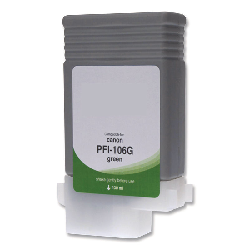 Compatible Green Ink, Replacement for PFI-106 (6628B001AA), 130 mL (CTGWCPFI106GR) Each