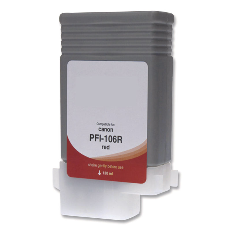 Compatible Red Ink, Replacement for PFI-106 (6627B001AA), 130 mL (CTGWCPFI106R) Each