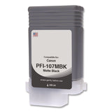 Compatible Matte Black Ink, Replacement for PFI-107 (6704B001AA), 130 mL (CTGWCPFI107MB) Each