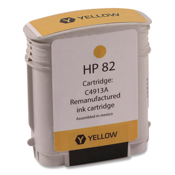 Remanufactured Yellow High-Yield Ink, Replacement for 82 (C4912A), 69 mL (CTGWH82Y) Each