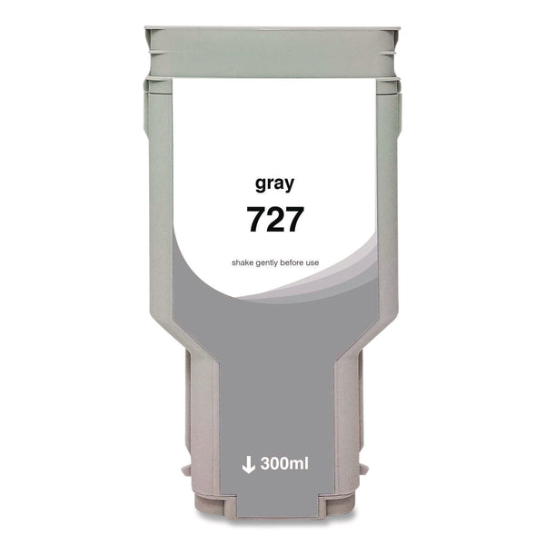 Compatible Gray High-Yield Ink, Replacement for 727XL (F9J80A), 300 mL (CTGWH727XLGY) Each