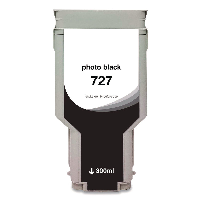 Compatible Photo Black High-Yield Ink, Replacement for 727XL (F9J79A), 300 mL (CTGWH727XLPB) Each