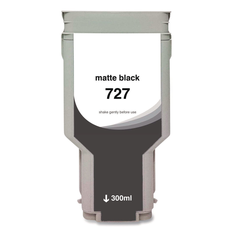 Compatible Matte Black High-Yield Ink, Replacement for 727XL (C1Q12A), 300 mL (CTGWH727XLMB) Each