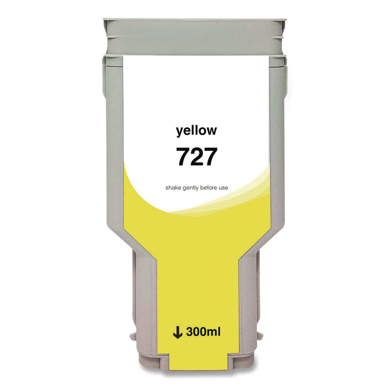 Compatible Yellow High-Yield Ink, Replacement for 727XL (F9J78A), 300 mL (CTGWH727XLY) Each