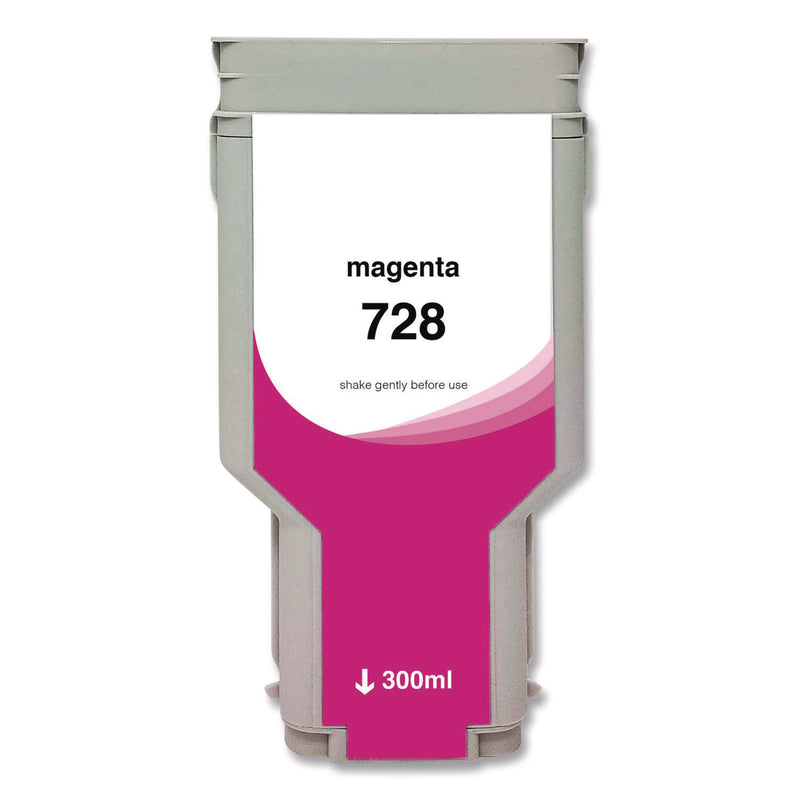 Compatible Magenta Ink, Replacement for 728 (F9K16A), 300 mL (CTGWH728M) Each