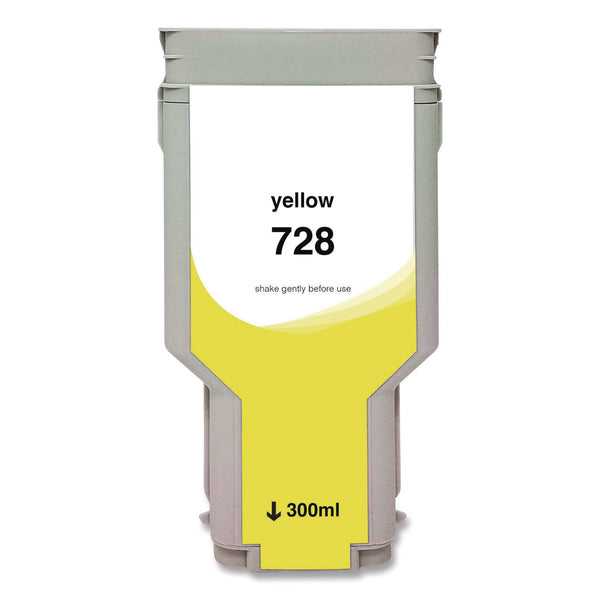 Compatible Yellow Ink, Replacement for 728 ( F9K15A), 300 mL (CTGWH728Y) Each