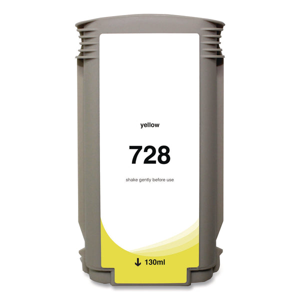 Compatible Yellow Ink, Replacement for 728 (F9J65A), 130 mL (CTGWH728SY) Each