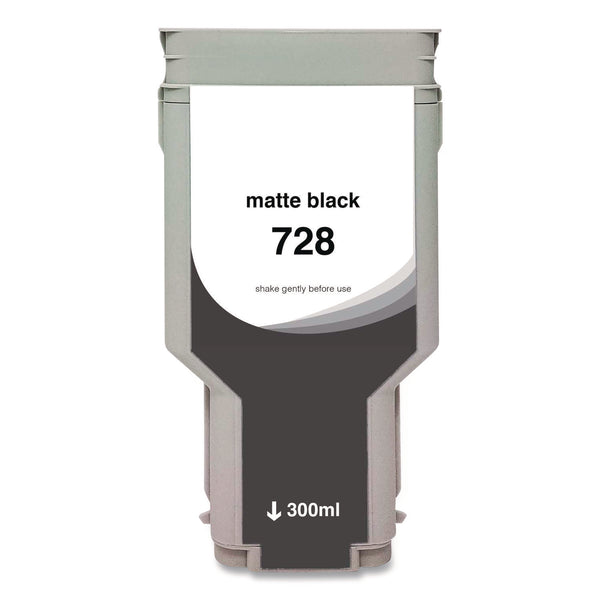 Compatible Matte Black Ink, Replacement for 728 (F9J68A), 300 mL (CTGWH728MB) Each