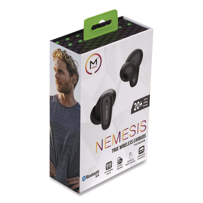 Morpheus 360® Nemesis True Wireless Earbuds, Black (MHSTW1800B) Each