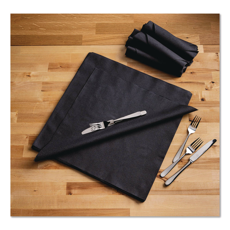 Hoffmaster® Airlaid Flat Pack Napkins, 16 x 16, Black, 500/Carton (HFM125070) Case of 4