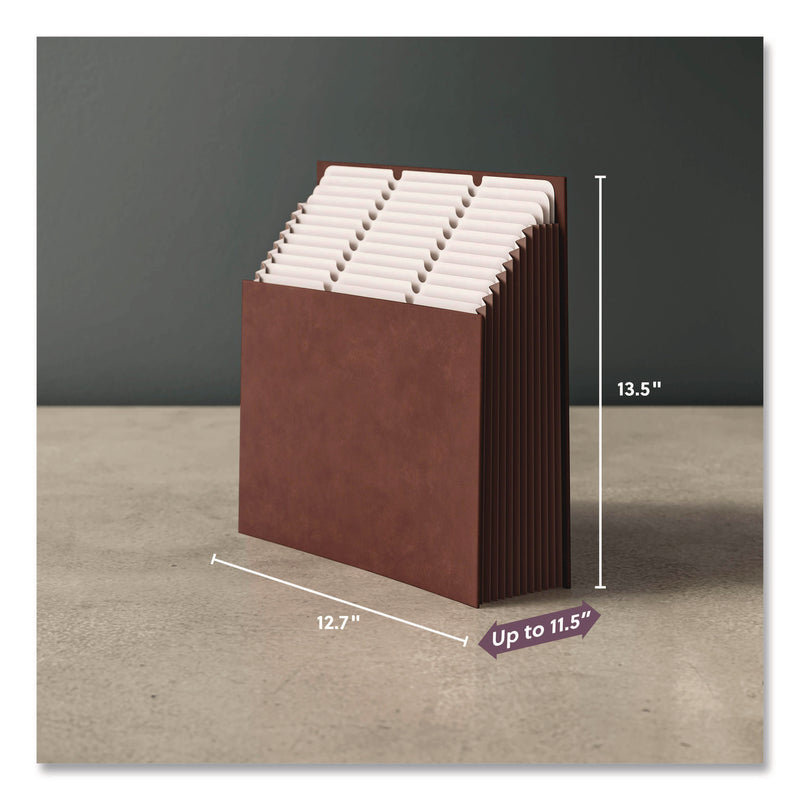 Stadium File, 10.5" Expansion, 12 Sections, 1/3-Cut Tabs, Letter Size, Saddle (SMD70228) Each