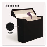 Flip Top File Box, Letter Files, 13 x 3.7 x 10, Charcoal (SMD70233) Each