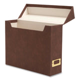 Flip Top File Box, Letter Files, 13 x 3.7 x 10, Saddle (SMD70234) Each