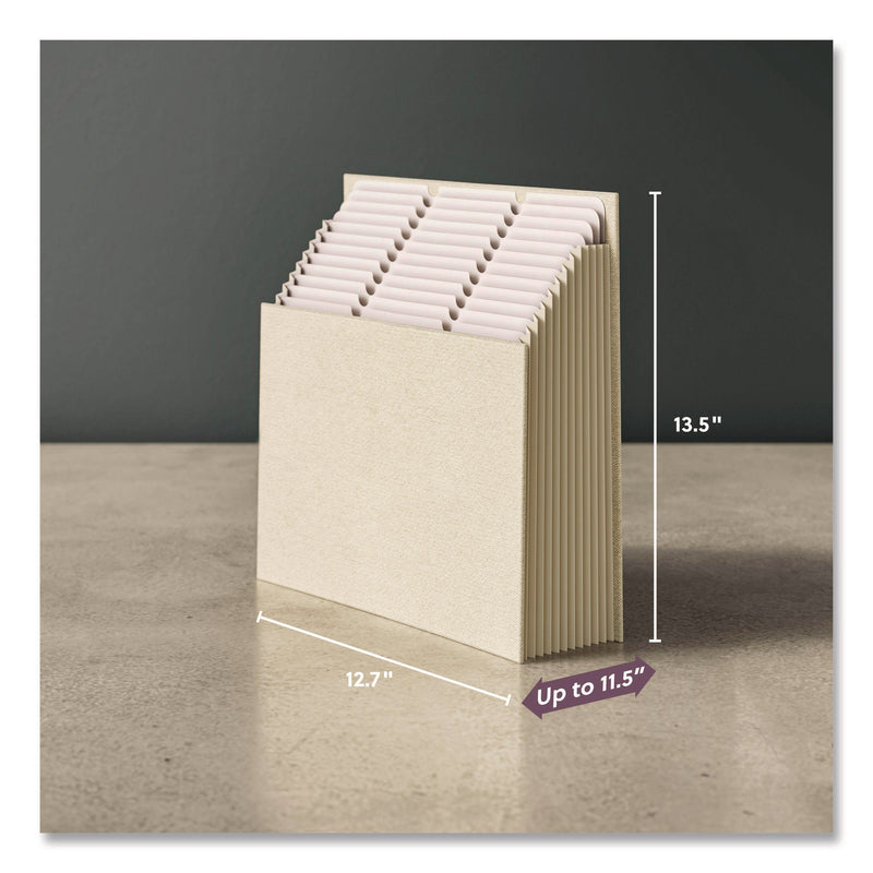 Stadium File, 10.5" Expansion, 12 Sections, 1/3-Cut Tabs, Letter Size, Beige (SMD70226) Each