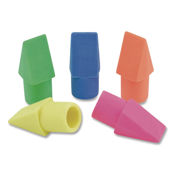 Classic Pencil Cap Erasers, For Pencil Marks, Assorted Colors, 15/Pack (MHX37158) Pack of 15