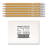 Essentials Triangular Pre-Sharpened Pencils, HB (#2), Black Lead, Yellow Barrel, 144/Box (MHX851770ZT) Box of 144