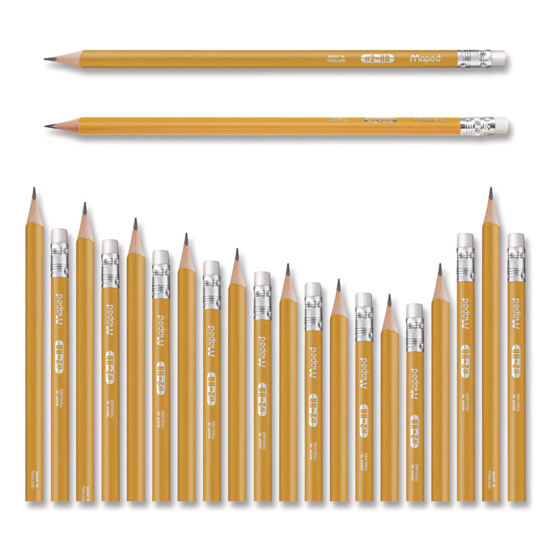 Essentials Triangular Pre-Sharpened Pencils, HB (#2), Black Lead, Yellow Barrel, 144/Box (MHX851770ZT) Box of 144