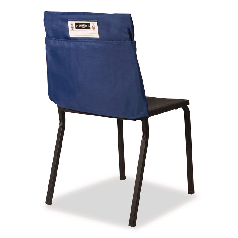 Victor® Elastic-Back Seat Sack for Chairs 12" to 17" Wide, 11 x 16 x 14, Fabric, Blue (SSK00101) Each