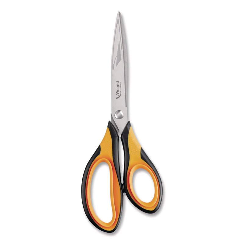 Ultimate Soft Grip Multipurpose Scissors, 8.25" Long, 4.5" Cut Length, Straight Orange/Black Handle (MHX697710) Each