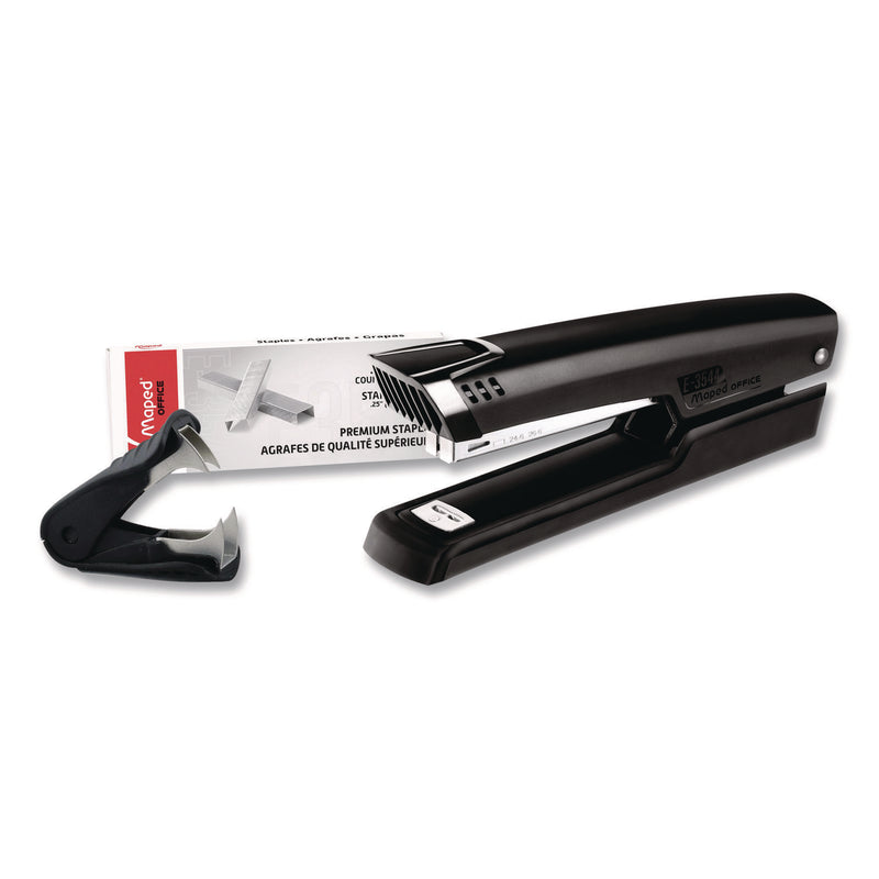 Essentials Metal Full Strip Stapler and Remover Combo, 25 Sheet Capacity, Black (MHX982701) Each