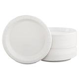 SOLO® Bare Eco-Forward Clay-Coated Paper Dinnerware, Plate, 8.5" dia, White, 125/Pack, 4 Packs/Carton (SCCMP9BR2054) Case of 500