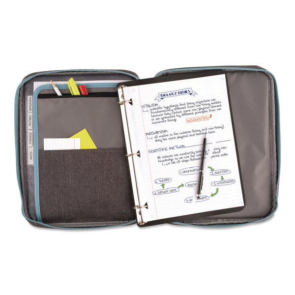 Five Star® 1" Carry All Zip Binder, 3 Rings, 1" Capacity, 11 x 8.5, Randomly Assorted Color (MEA290920) Each