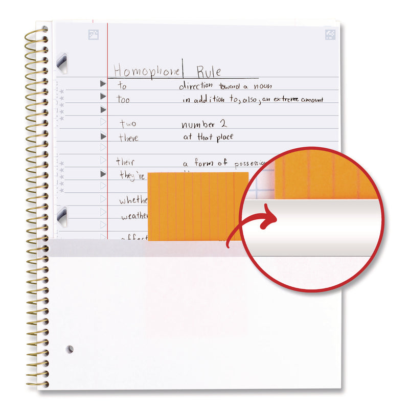 Five Star® Brushy Moves Pastel Waves Design Notebook w/ Study App, 1-Subject, Wide/Legal Rule, Assorted Cover Color, (80)11 x 8.5 Sheets (MEA930060F) Each