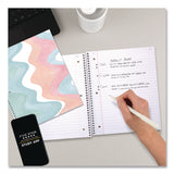 Five Star® Brushy Moves Pastel Waves Design Notebook w/ Study App, 1-Subject, Wide/Legal Rule, Assorted Cover Color, (80)11 x 8.5 Sheets (MEA930060F) Each