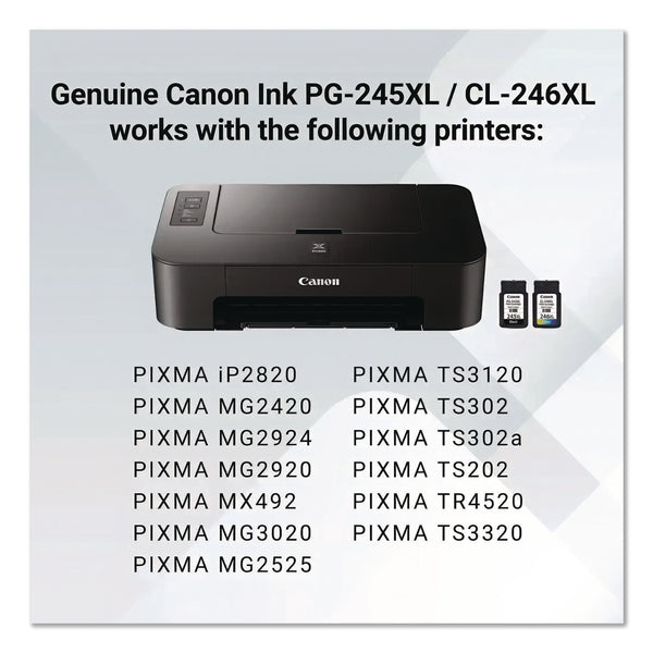 Canon 8278B023  (PG-245XL/CL-246XL) High-Yield Ink, Black/Color (CNM8278B023) Each