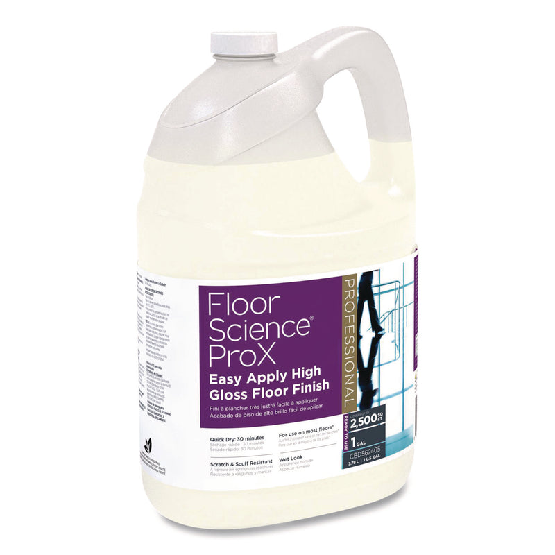 Floor Science ProX Easy Apply High Gloss Floor Finish, 1 gal Bottle, 4/Carton (DVOCBD562405) Case of 4