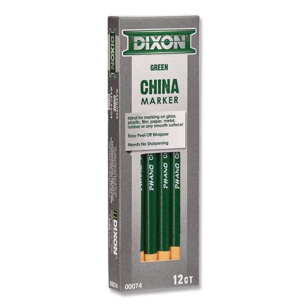 Dixon China Marker, Green, Dozen (DIX000740002) 1 Dozen