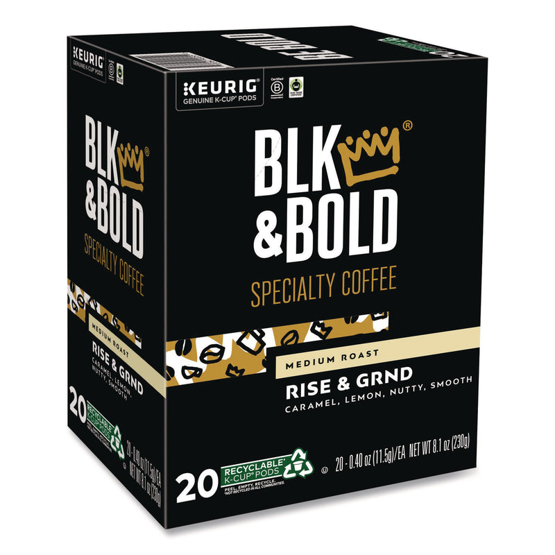 BLK & Bold Rise and GRND K-Cups, 0.41 oz K-Cup, 20/Box (GMT0055) Box of 20