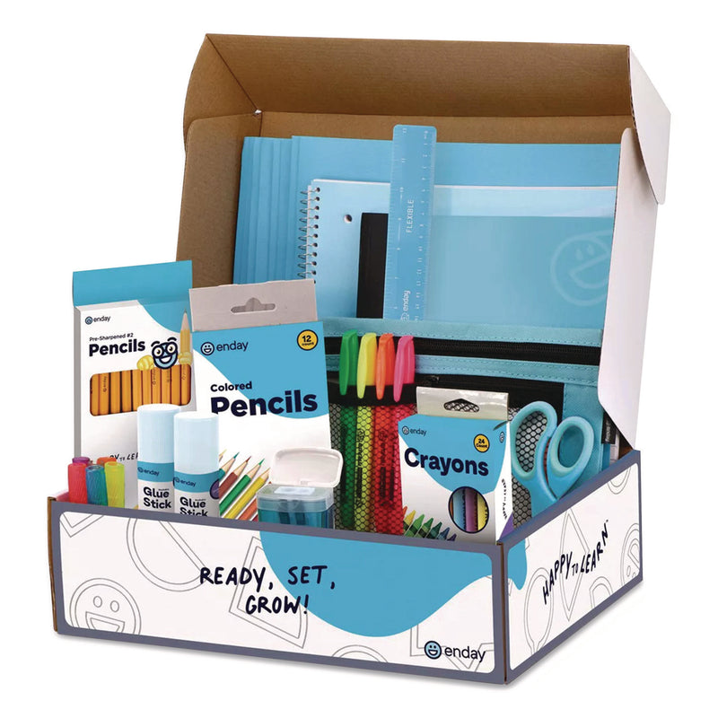 enday Back to School Supplies Kit for Grades K-5, Blue (EDY1314) 1 Kit