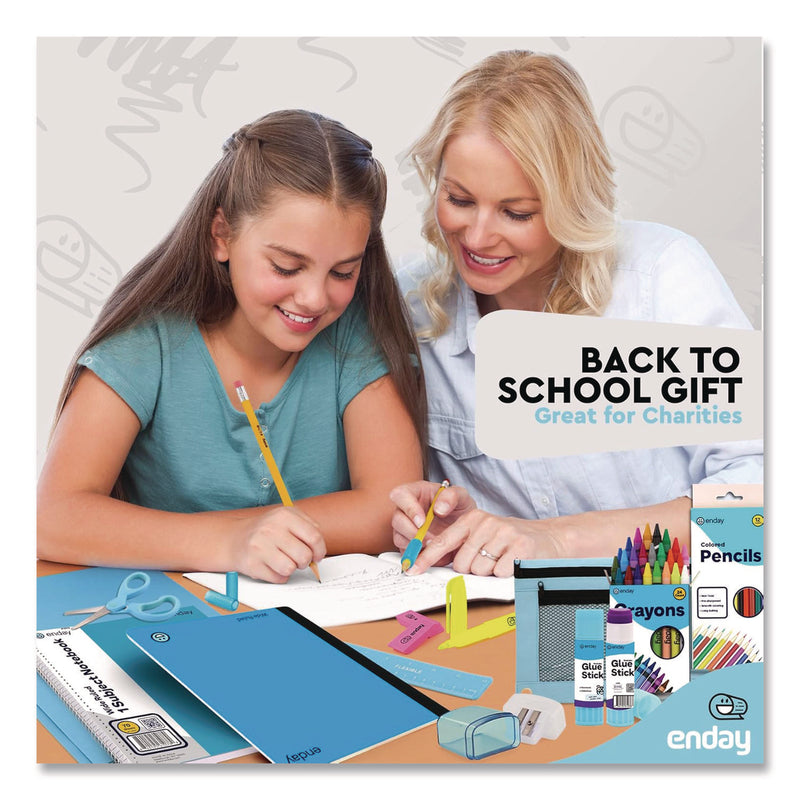 enday Back to School Supplies Kit for Grades K-5, Blue (EDY1314) 1 Kit