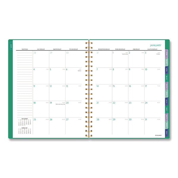 AT-A-GLANCE® Badge Geo Weekly/Monthly Planner, 11 x 8.5, Green Cover, 13-Month (Jan-Jan): 2026 (AAG1753G905) Each
