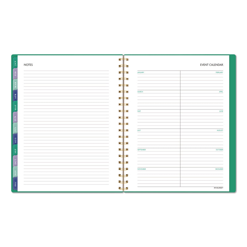 AT-A-GLANCE® Badge Geo Weekly/Monthly Planner, 11 x 8.5, Green Cover, 13-Month (Jan-Jan): 2026 (AAG1753G905) Each