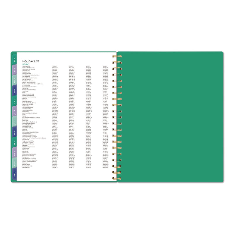 AT-A-GLANCE® Badge Geo Weekly/Monthly Planner, 11 x 8.5, Green Cover, 13-Month (Jan-Jan): 2026 (AAG1753G905) Each