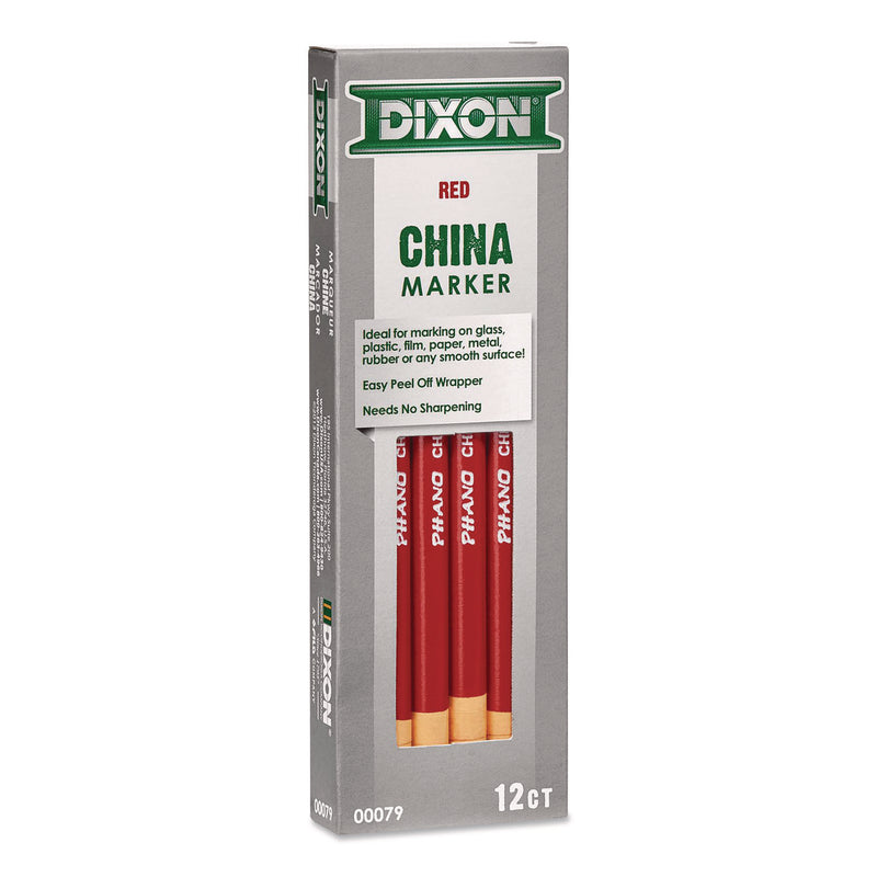 Dixon China Marker, Red, 12/Pack (DIX000790002) Pack of 12