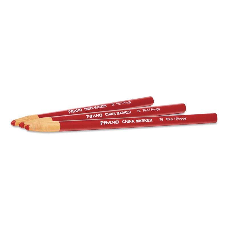 Dixon China Marker, Red, 12/Pack (DIX000790002) Pack of 12