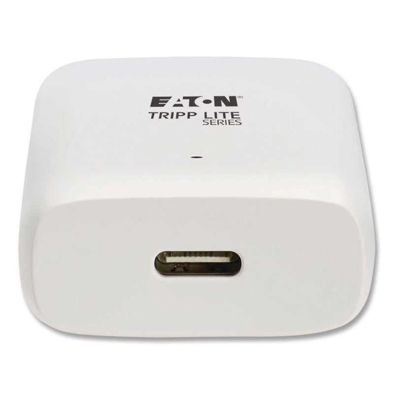 Tripp Lite by Eaton Flat One-Port USB-C Wall Charger with GaN Technology, White (TRPU280WF120C1G) Each