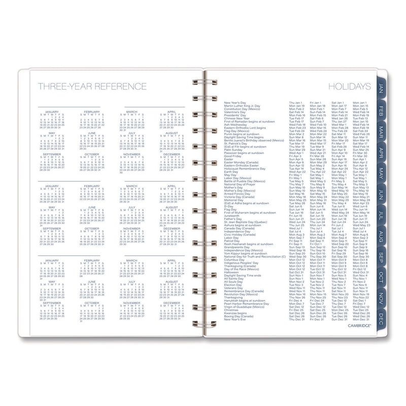 Cambridge® Abyss Weekly/Monthly Planner, 8.5 x 5.5, Water-Inspired Artwork, Blue Cover, 12-Month(Jan-Dec): 2026 (AAG1756200) Each