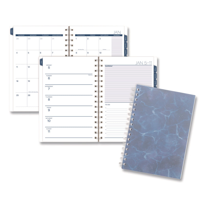 Cambridge® Abyss Weekly/Monthly Planner, 8.5 x 5.5, Water-Inspired Artwork, Blue Cover, 12-Month(Jan-Dec): 2026 (AAG1756200) Each
