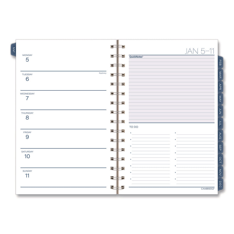 Cambridge® Abyss Weekly/Monthly Planner, 8.5 x 5.5, Water-Inspired Artwork, Blue Cover, 12-Month(Jan-Dec): 2026 (AAG1756200) Each